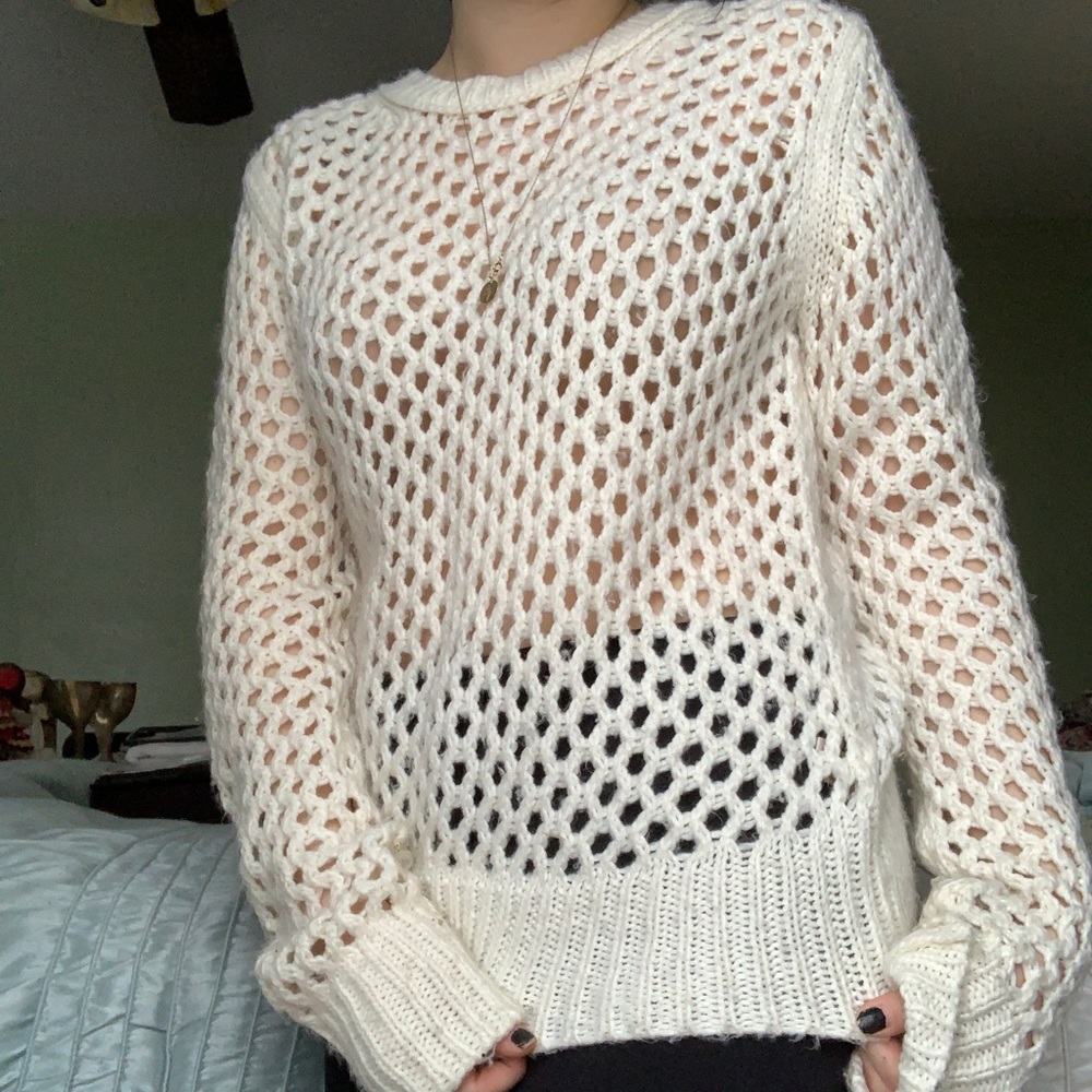Layer-able white sweater